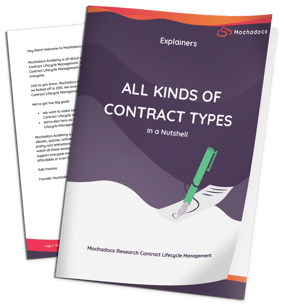 Explainer eBook 3D All kinds of Contract Types